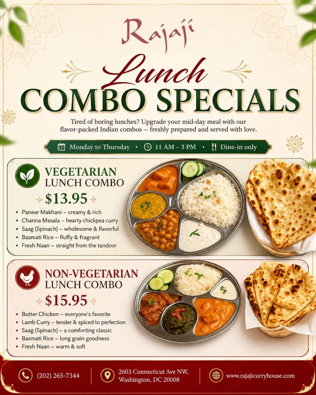 Rajaji Curry House flyer