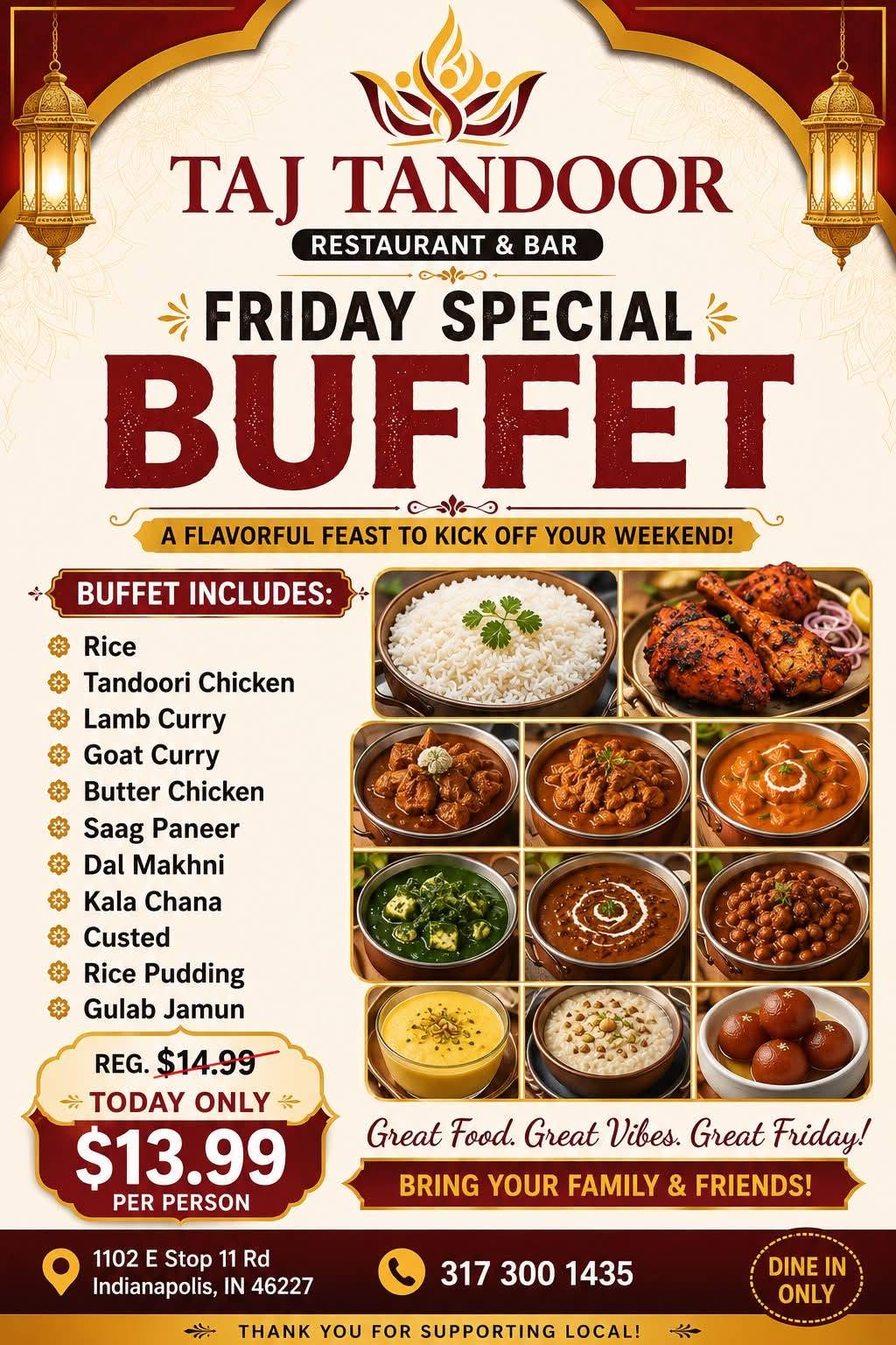 Taj Tandoor flyer