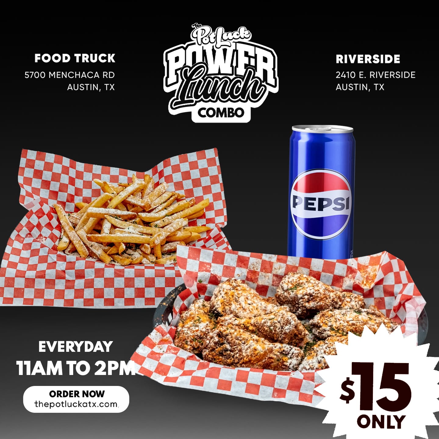 The Pot Luck ATX flyer