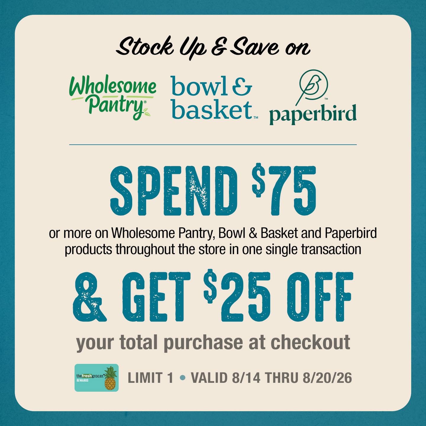 The Fresh Grocer (Wholesome Pantry, Bowl & Basket, Paperbird) flyer